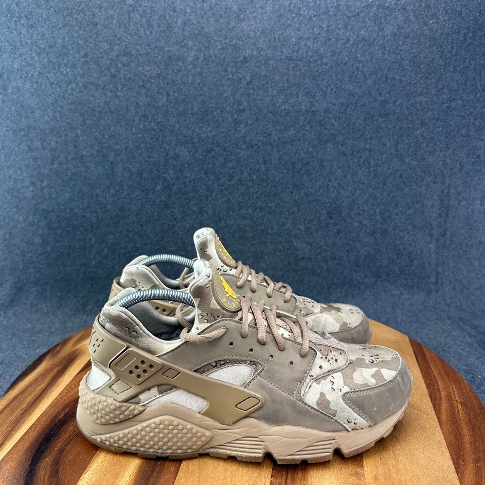 Nike Air Huarache Run Men's Size 9 Brown Desert Camo Lace Up Shoes AT6156-200